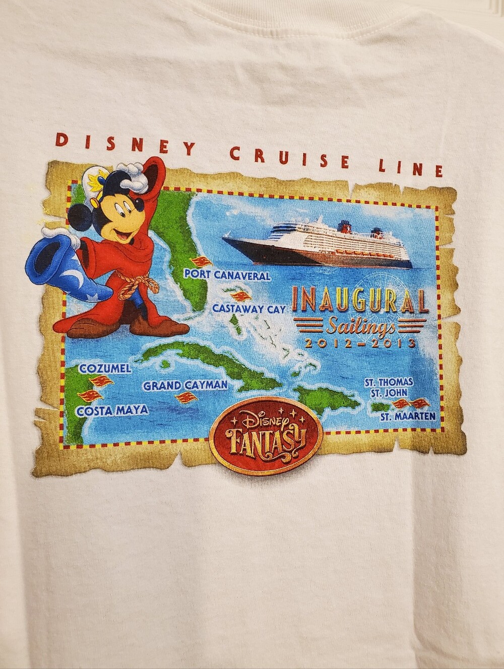 Disney Cruise Line Inaugural Disney Fantasy Sailing Tee Adult Large